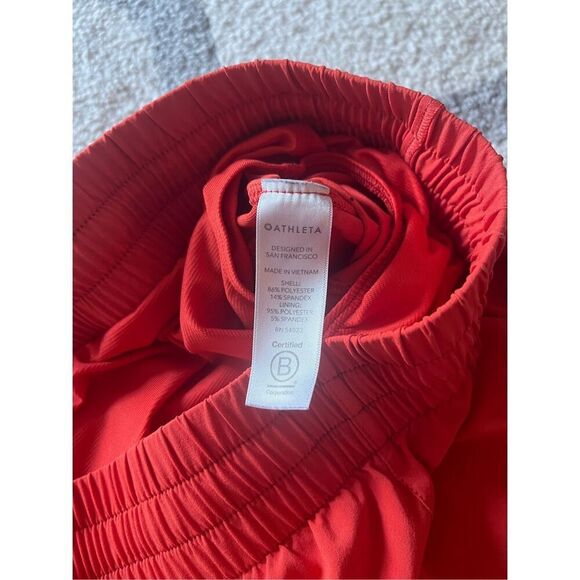 Athleta Hustle 3” Shorts Vermillion Scarlett Orange Red Size XS - Picture 7 of 8